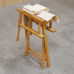 ≪zyt2543ジ≫ CHERRY 桜屋工業 ディレクターチェア 折り畳み 監督/フォールディング/アウトドア/釣り/キャンプ/グランピング/レトロ/中古家具/宮城県仙台市 71023-14の画像