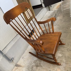 ＋1000円にて京都市内配達します！ヴィンテージ　キツツキ穂高　飛騨産業　ウィンザーロッキングチェア　の画像
