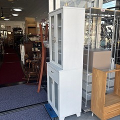 モモナチュラル CIEL カップボード 食器棚 おしゃれ インテリア キッチン収納 しんふシンプルの画像