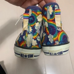 CONVERSE オールスター レインボー柄 17cmの画像