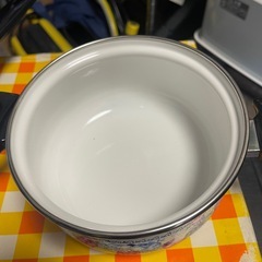 未使用！クリグラス　ホーロー16㎝両手鍋・片手鍋セット　【リサイクルショップ道楽屋】の画像