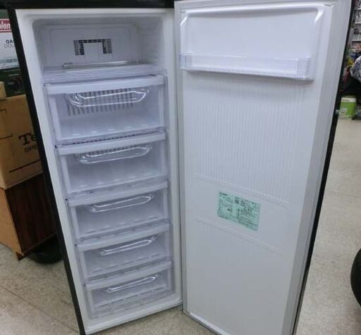 冷凍庫 144L ミツビシ 2020年製 MF-U14D-B 引き出し5つ 6段 黒 ブラック 三菱 100Lクラス 144Lクラス 百Lクラス フリーザー 札幌 西野店