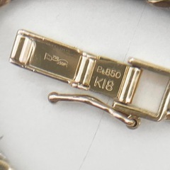 美品　K18/Pt850 6面Wコンビ喜平ネックレスの画像