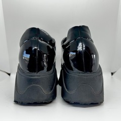 ブラック　厚底レースアップスニーカー　23.0〜23.5cmの画像