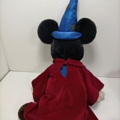 ミッキーマウス ぬいぐるみ 魔法使いの弟子　ファンタジア　ハロウィン　 大きめ　 ディズニー 人形　インテリア ディスプレイ コレクション向け　 ブルー／レッド　251110-13Yの画像