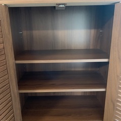 シューズボックス　ブラウン　幅60の画像