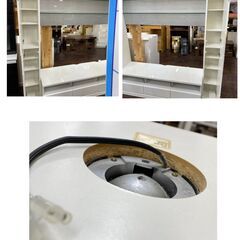 ジ466/ TVボード 壁面タイプ ハイタイプ LEDライト付き ホワイト 大川家具 引出しフルオープンレール付きの画像