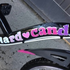 h-206△ q 岐阜発/ 子供用自転車/ Hard Candy/ 22インチ/ 6段変速/ 走行確認/ 現状品/ 管04u/ R7.10/23 △の画像