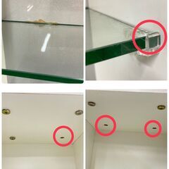 ジ466/ TVボード 壁面タイプ ハイタイプ LEDライト付き ホワイト 大川家具 引出しフルオープンレール付きの画像