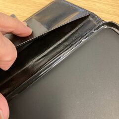 ★iPhone SE第2世代/第3世代用★デニム素材×カードケース×ワンタッチケース★新品未使用★の画像