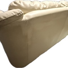 【ソファ】レザー　ホワイトの画像