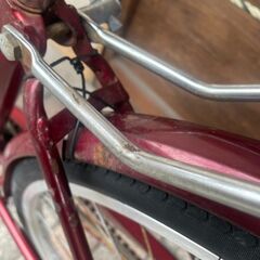 リサイクルショップどりーむ荒田店　No569 自転車　シティサイクル　２７インチ　ギア切り替え付き♪　LEDオートライト付き♪　後輪泥除け割れありのため番線で補強の画像