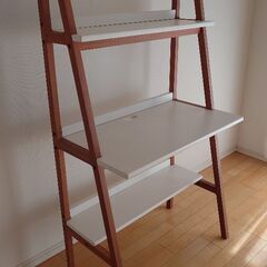 【今週末限定】Francfranc PCデスク 勉強机 学習机 パソコンデスク 木製 本棚の画像