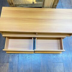 ジ470/ TVボード ローボード 収縮テレビボード 収納棚 リビン家具 最大横幅 約183cm 良品の画像