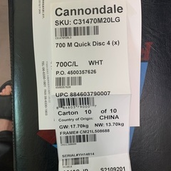 キャノンデール社製クロスバイクQuickモデルの画像