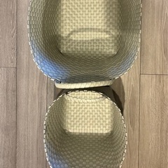 かご　大・小セット　グレーの画像