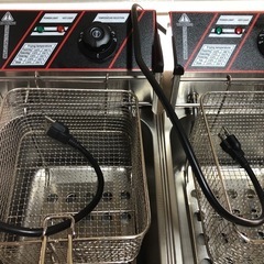業務用　卓上電気フライヤー　電気フライヤー　6L×2槽　100V×2の画像