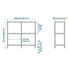 IKEA シェルフユニット　ブラックブラウン　ガラス の画像