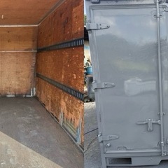 No.951 アルミバン 2t 車 アルミ 箱 バイク 倉庫 トラック コンテナ 米 保管庫 物置 DIYの画像