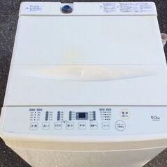【RKGSE-377】特価！YAMAZEN/6kg/全自動洗濯機/PJWM-60-WH/中古/2023年製/店頭引取推奨商品/弊社近隣配達も可/の画像
