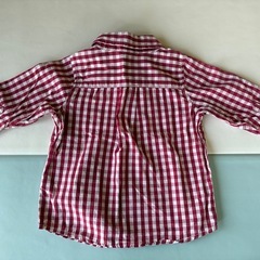 【美品】baby Gapチェック柄長袖シャツ 80cmの画像