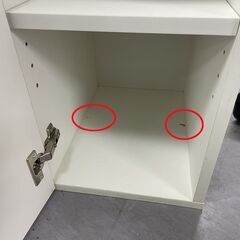 隙間収納 2面オープンタイプ 幅30×奥行39×高さ179ｃｍ ホワイト 白 すき間ラック キッチン収納 札幌市手稲区の画像