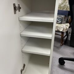 隙間収納 2面オープンタイプ 幅30×奥行39×高さ179ｃｍ ホワイト 白 すき間ラック キッチン収納 札幌市手稲区の画像