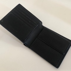 【中古品】VERA PELLE ベラペレ 二つ折り財布 コンパクト ブラック メンズの画像