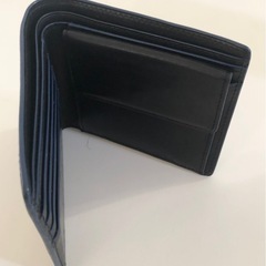 【中古品】VERA PELLE ベラペレ 二つ折り財布 コンパクト ブラック メンズの画像