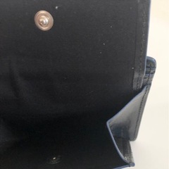 【中古品】VERA PELLE ベラペレ 二つ折り財布 コンパクト ブラック メンズの画像