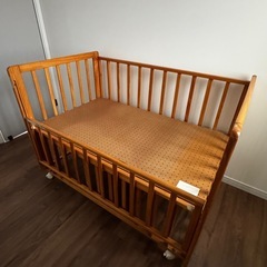 【KATOJI】ベビーベッド　木製の画像