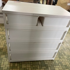 【引取限定】衣装ケース　天板木製　引出しプラスティックの画像