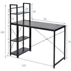 ニトリ机(黒)の画像