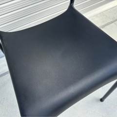 ニトリ NITORI スタッキングチェアコンフォート BK ハイチェア ダイニングチェア 椅子 イス mw0800の画像