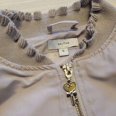 any FAM ブルゾン 上着 アウター ジャケット リボン 120 130 女の子 キッズ 子供服の画像