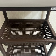 キャスター付き　キッチンワゴン　収納ラック　3段収納家具　の画像