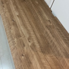 天然木調 デスク 配線スッキリの画像