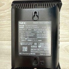 NEC Aterm WG1200HP2 ルーターの画像