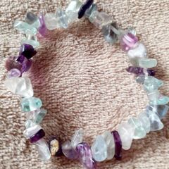 💍水晶 さざれ石 パワーストーン ハンドメイド ブレスレット 天然鉱石 一点物の画像