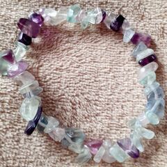 💍水晶 さざれ石 パワーストーン ハンドメイド ブレスレット 天然鉱石 一点物の画像