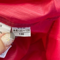 【キッズ】アウトドア　レインコート　ポンチョタイプ　ピンク　130cmの画像