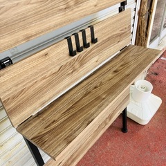 ニトリ　突っ張りラック 80cm幅 ミドルブラウンの画像