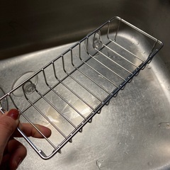 無印良品洗カゴ　新品スポンジ置きつき
の画像