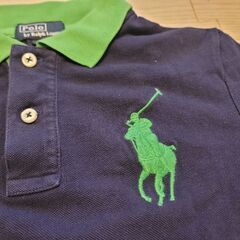 Polo Ralph Lauren ポロシャツ 130 ネイビー グリーン 半袖の画像