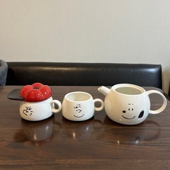 スヌーピー マグカップ ティーポットの画像