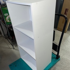 3段 カラーボックス 棚 収納 便利 マルチ収納　整理 教科書 本 ホワイト系 W415×D290×H885 中古品 ③の画像