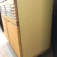 【ジャングルジャングル広陵店】家具　ニトリ　サイドボード　レッタ80　ナチュラル　【ジモティー特別価格】の画像