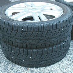 タント純正アルミホイール・BSスタッドレス+アルミ・4本セット165/55R15 中古セット（19年バリ山）の画像