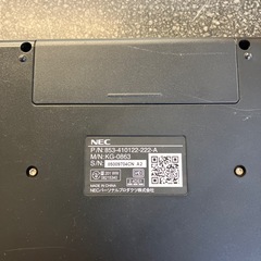 M2511-163 NEC ワイヤレスキーボード KG-0863 ブラック 動作未確認のためジャンク 中古美品の画像