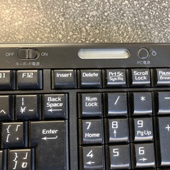 M2511-163 NEC ワイヤレスキーボード KG-0863 ブラック 動作未確認のためジャンク 中古美品の画像